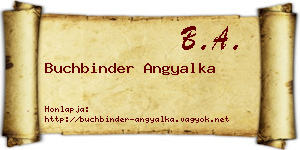 Buchbinder Angyalka névjegykártya